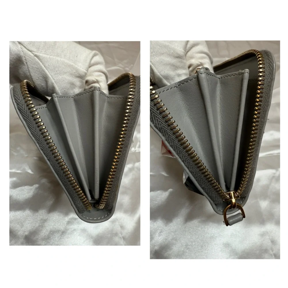 Fendi Gray Wallet with Multicolor Studs